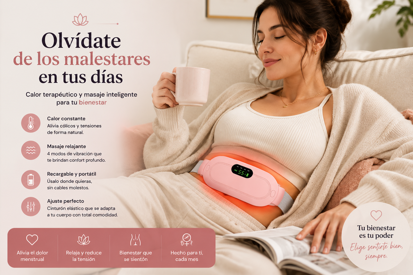 | Cinturón Inteligente de Alivio Menstrual